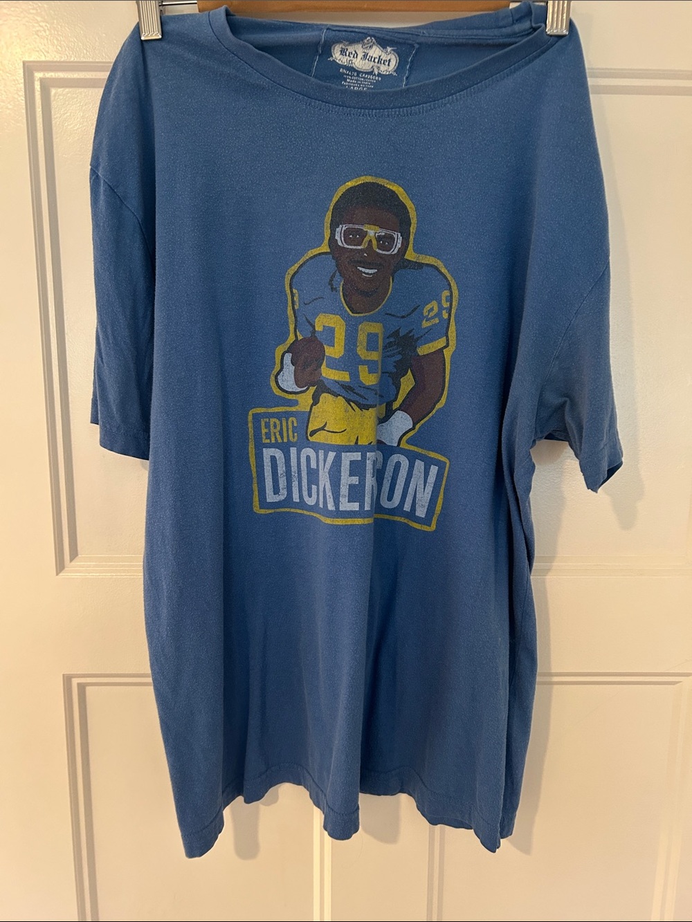 Red Jacket Blue Eric Dickerson Graphic Short Sleeve Tee